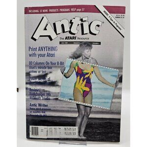 3 for 20$ Atari Antic Magazine July 1987 Volume 6  Number 3  Complete /W Inserts